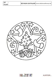 Mandala boyama sayfaları